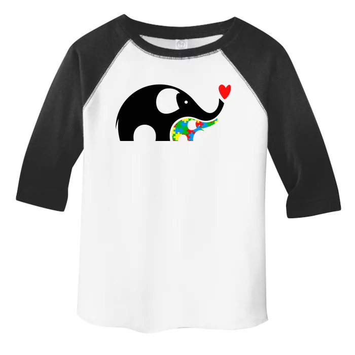 Autism Awareness Mother Baby Elephant Toddler Fine Jersey T-Shirt