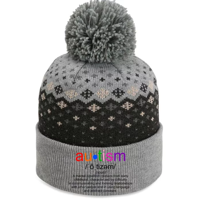 Autism Awareness Noun Definition The Baniff Cuffed Pom Beanie