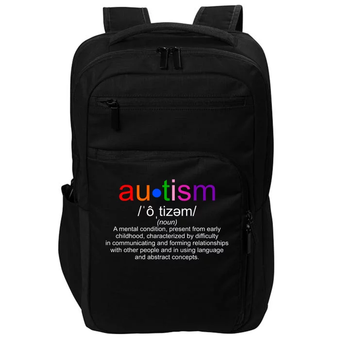 Autism Awareness Noun Definition Impact Tech Backpack