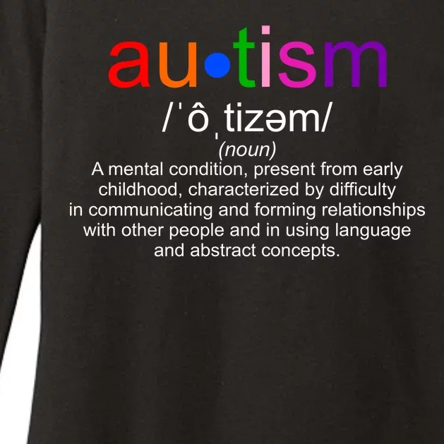 Autism Awareness Noun Definition Womens CVC Long Sleeve Shirt