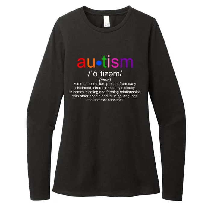 Autism Awareness Noun Definition Womens CVC Long Sleeve Shirt