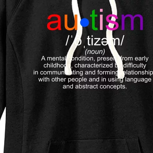 Autism Awareness Noun Definition Women's Fleece Hoodie