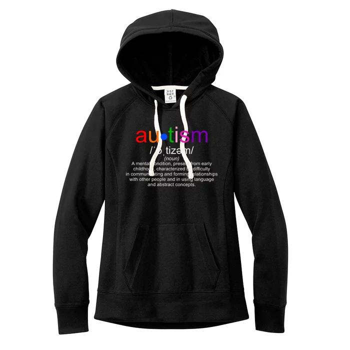 Autism Awareness Noun Definition Women's Fleece Hoodie