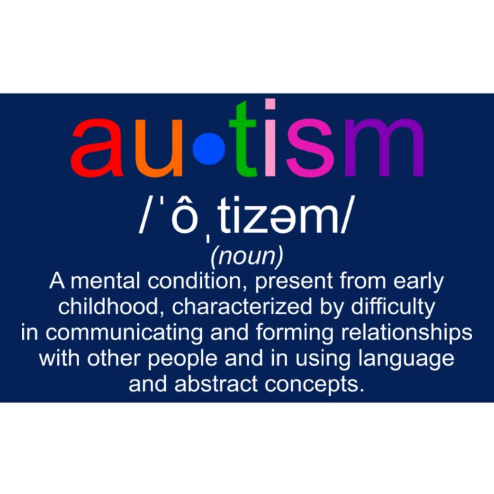 Autism Awareness Noun Definition Bumper Sticker