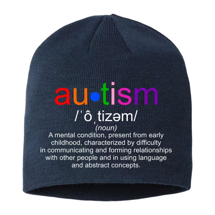 Autism Awareness Noun Definition 8 1/2in Sustainable Knit Beanie