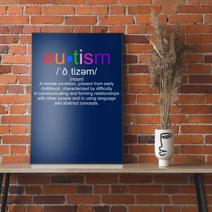 Autism Awareness Noun Definition Poster