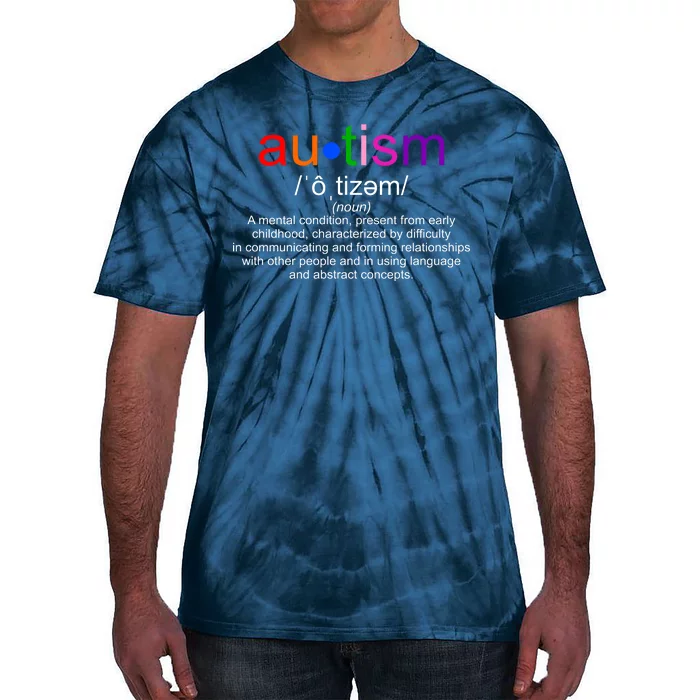 Autism Awareness Noun Definition Tie-Dye T-Shirt