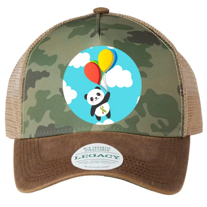 Autism Awareness Panda Bear Legacy Tie Dye Trucker Hat