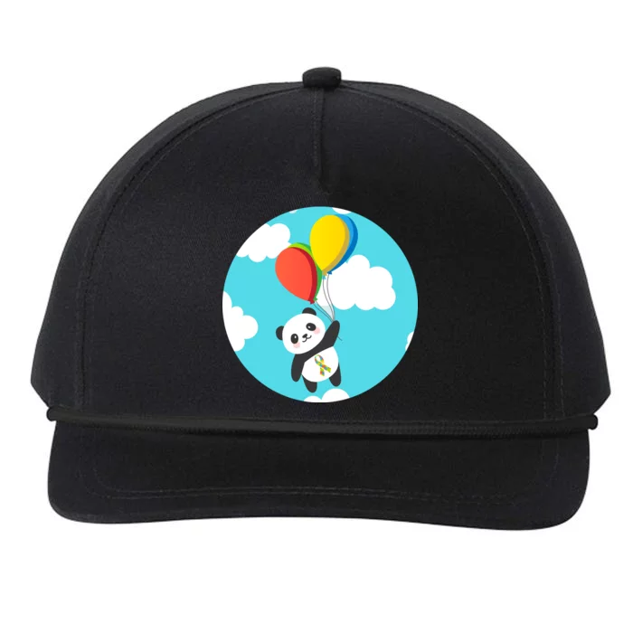 Autism Awareness Panda Bear Snapback Five-Panel Rope Hat