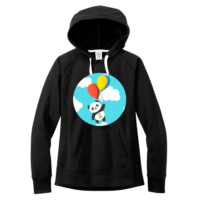 Autism Awareness Panda Bear Women's Fleece Hoodie