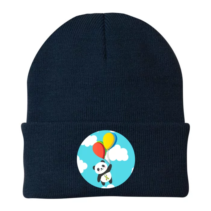 Autism Awareness Panda Bear Knit Cap Winter Beanie