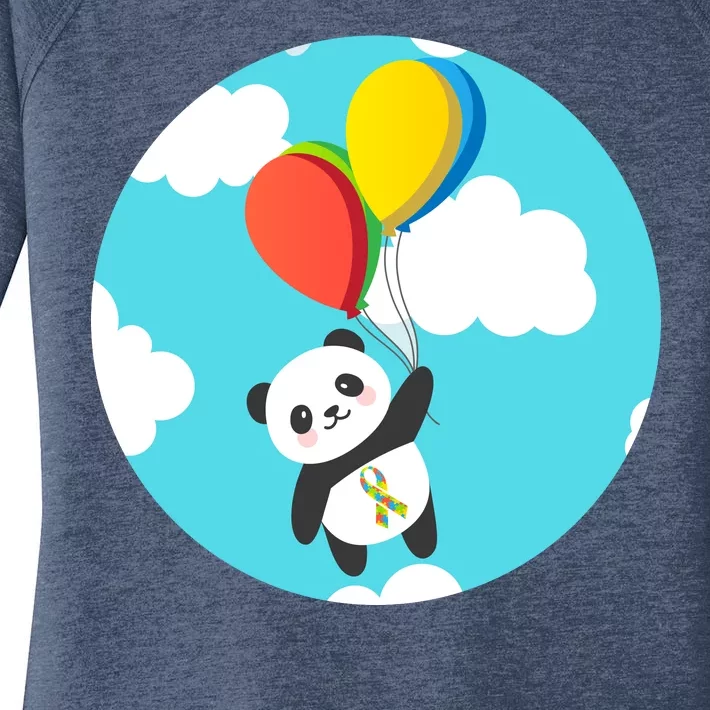 Autism Awareness Panda Bear Women's Perfect Tri Tunic Long Sleeve Shirt