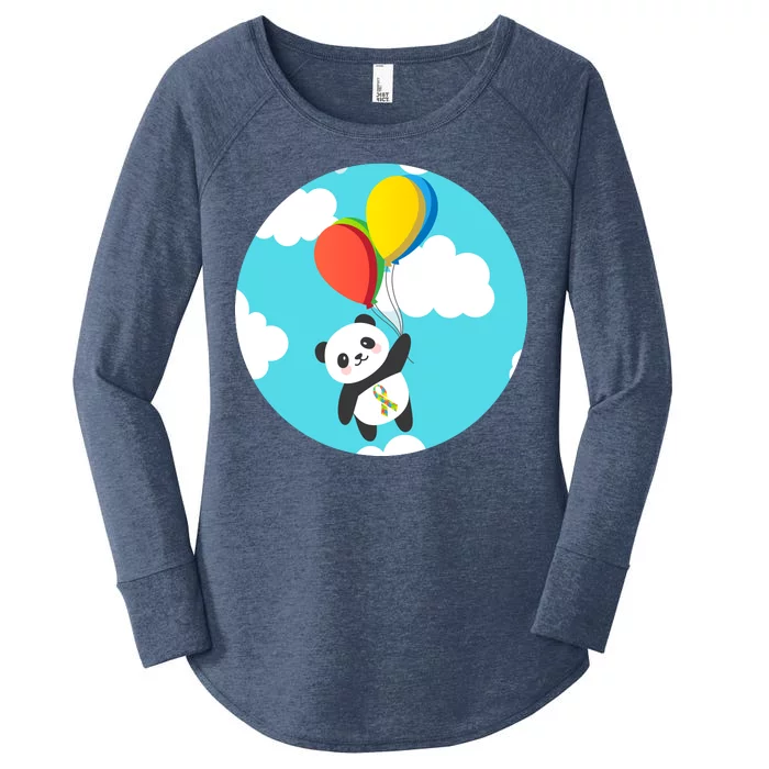 Autism Awareness Panda Bear Women's Perfect Tri Tunic Long Sleeve Shirt