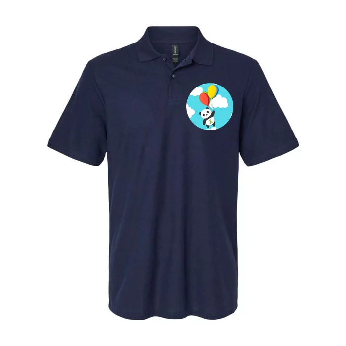 Autism Awareness Panda Bear Softstyle Adult Sport Polo