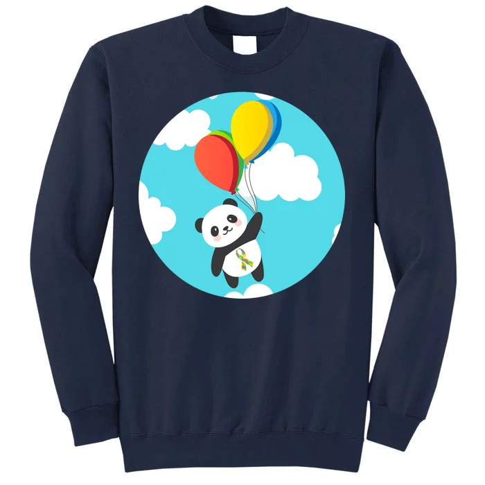 Autism Awareness Panda Bear Tall Sweatshirt