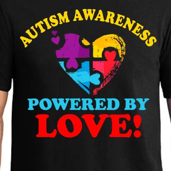 Autism Awareness Powered By Love Puzzle Heart Pajama Set