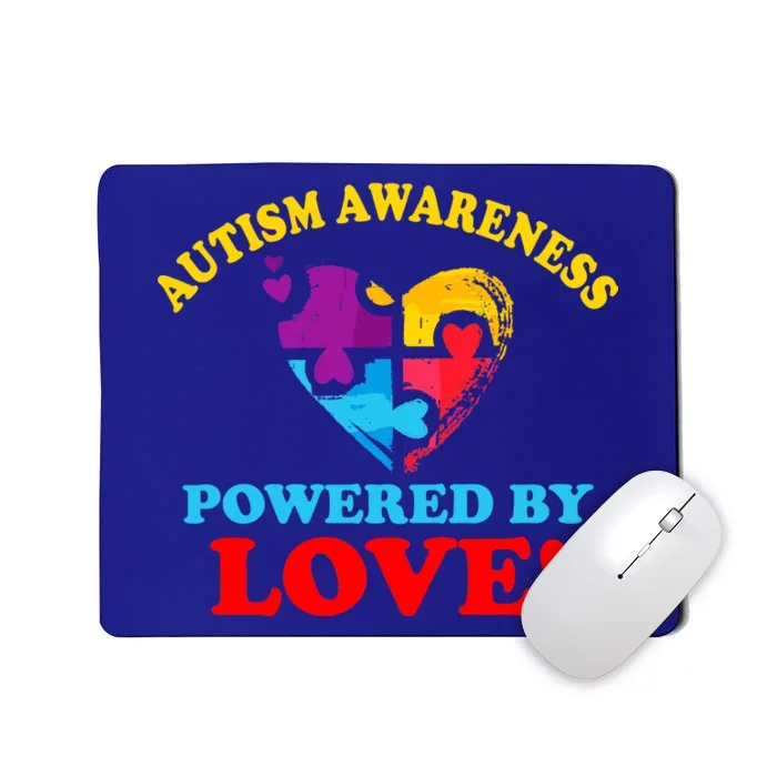 Autism Awareness Powered By Love Puzzle Heart Mousepad