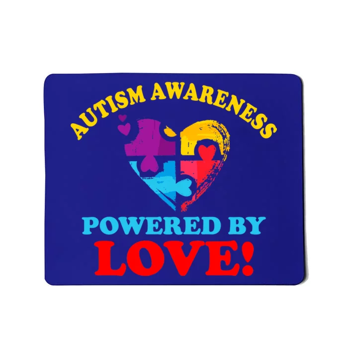 Autism Awareness Powered By Love Puzzle Heart Mousepad