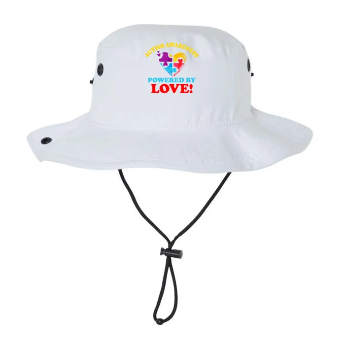 Autism Awareness Powered By Love Puzzle Heart Legacy Cool Fit Booney Bucket Hat