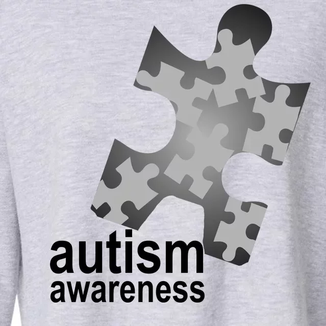 Autism Awareness Puzzle Cropped Pullover Crew