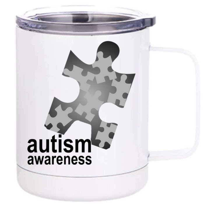 Autism Awareness Puzzle Front & Back 12oz Stainless Steel Tumbler Cup