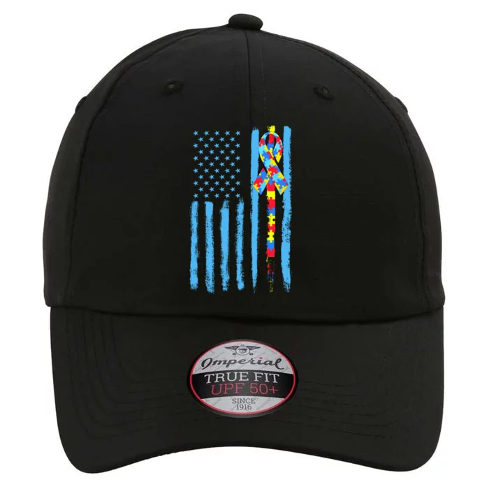 Autism Awareness Puzzle American Flag The Original Performance Cap