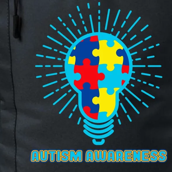 Autism Awareness Puzzle Light Bulb Daily Commute Backpack