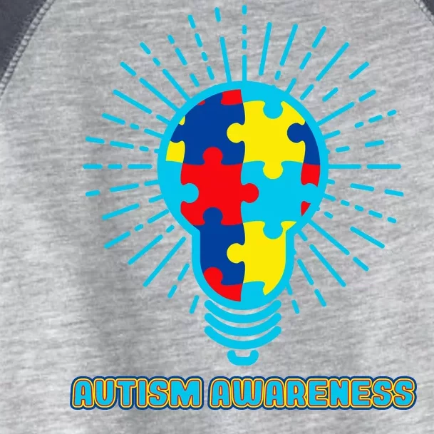 Autism Awareness Puzzle Light Bulb Toddler Fine Jersey T-Shirt