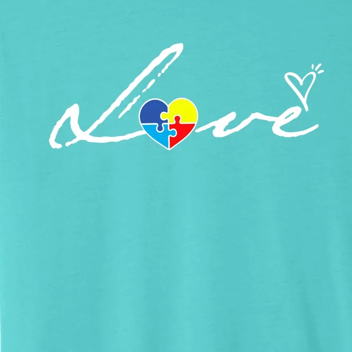 Autism Awareness Puzzle Piece Heart ChromaSoft Performance T-Shirt