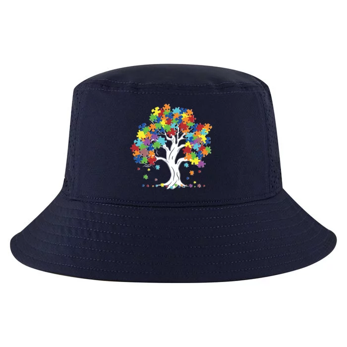 Autism Awareness Puzzle Piece Tree Cool Comfort Performance Bucket Hat