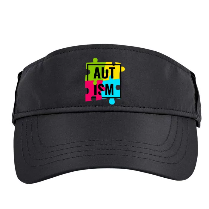 Autism Awareness Puzzle Pieces Adult Drive Performance Visor