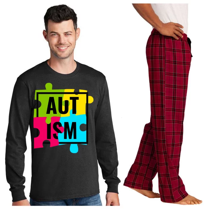 Autism Awareness Puzzle Pieces Long Sleeve Pajama Set