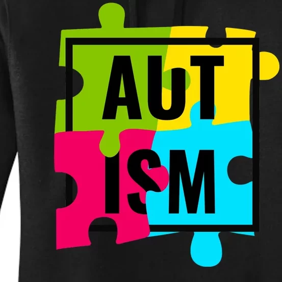 Autism Awareness Puzzle Pieces Women's Pullover Hoodie