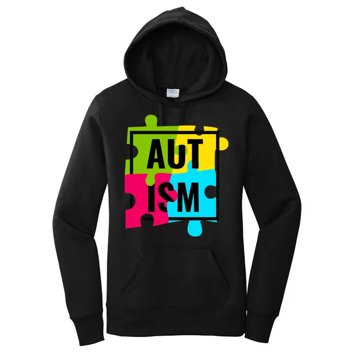 Autism Awareness Puzzle Pieces Women's Pullover Hoodie