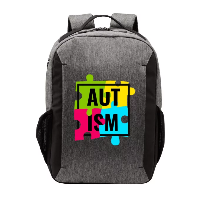 Autism Awareness Puzzle Pieces Vector Backpack