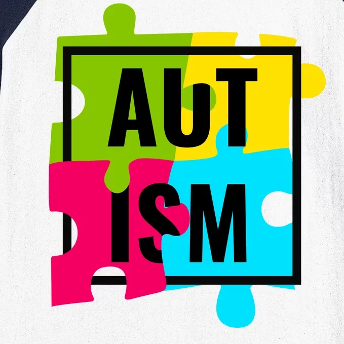 Autism Awareness Puzzle Pieces Baseball Sleeve Shirt