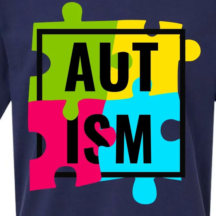 Autism Awareness Puzzle Pieces Sueded Cloud Jersey T-Shirt