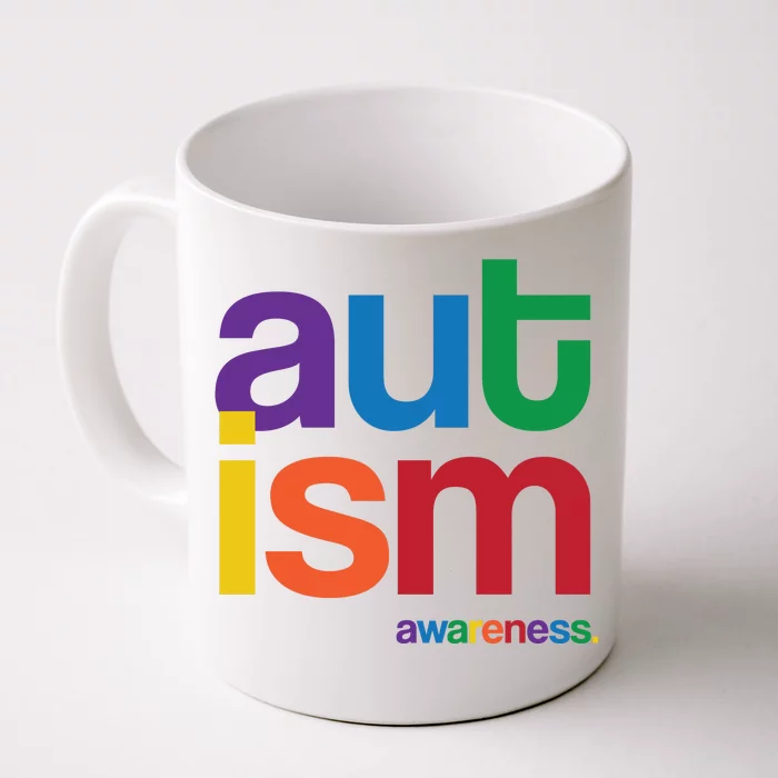 Autism Awareness Rainbow Letters Front & Back Coffee Mug