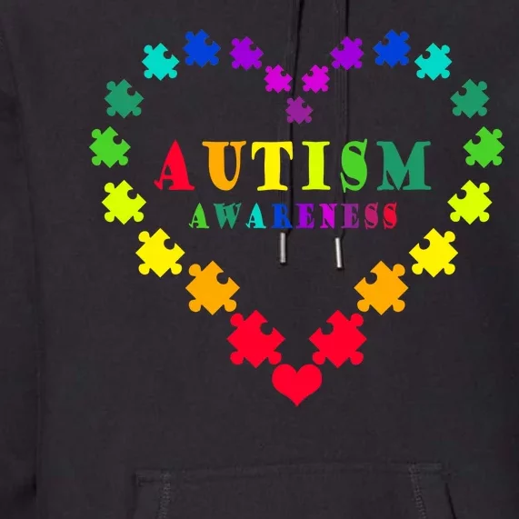 Autism Awareness Rainbow Puzzles Of Love Premium Hoodie