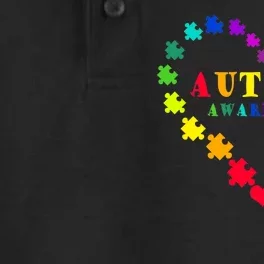 Autism Awareness Rainbow Puzzles Of Love Dry Zone Grid Performance Polo