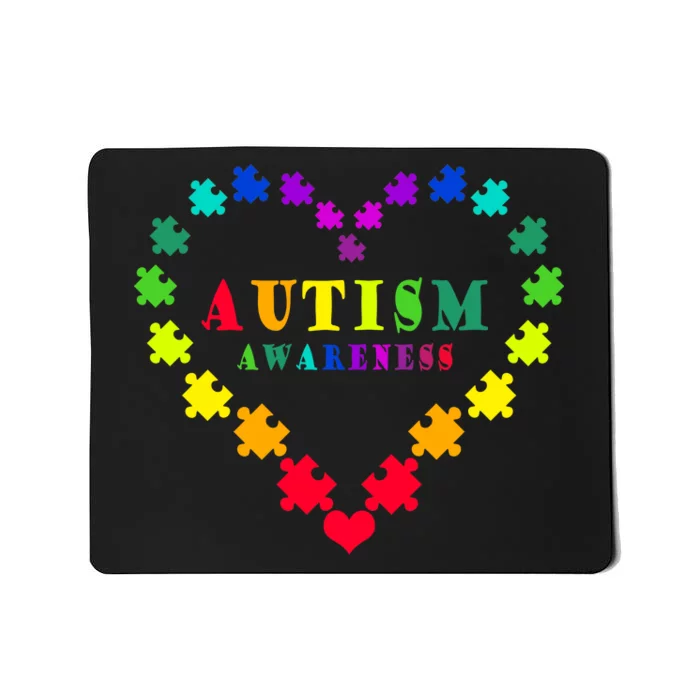 Autism Awareness Rainbow Puzzles Of Love Mousepad