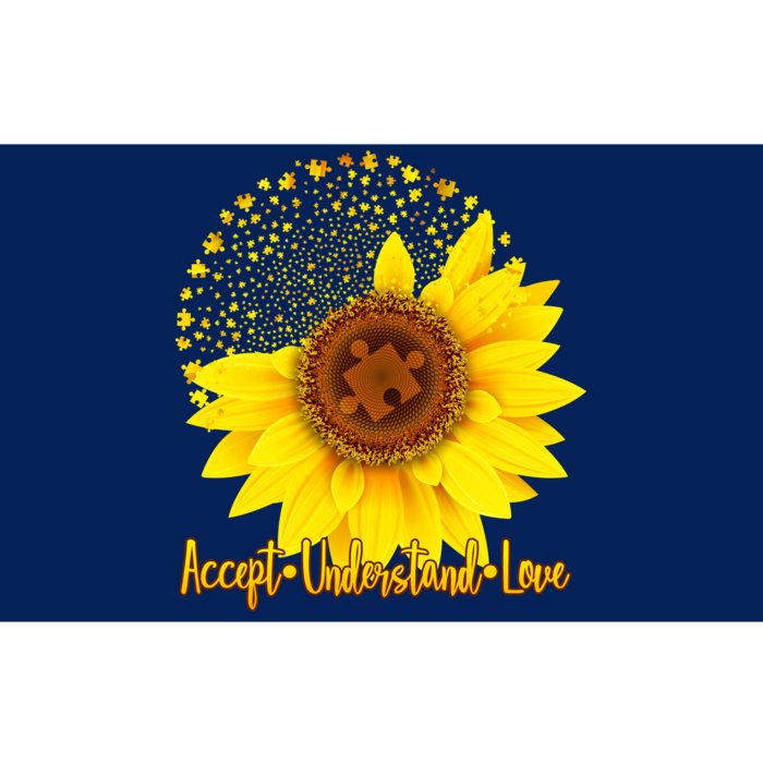 Autism Awareness Sunflower Puzzle Bumper Sticker