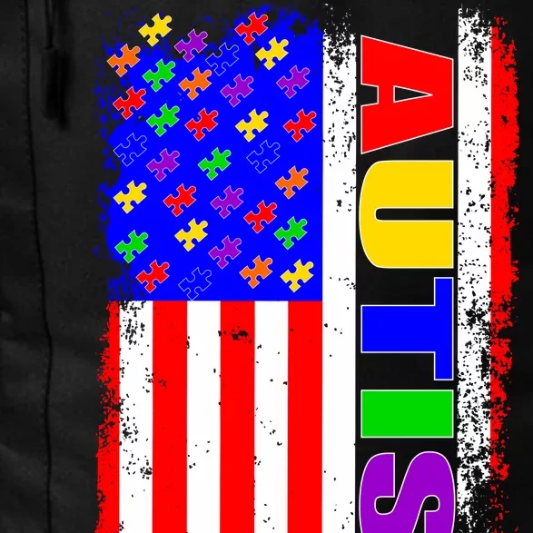 Autism Awareness USA Puzzle Rainbow Flag Daily Commute Backpack