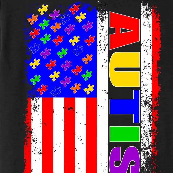 Autism Awareness USA Puzzle Rainbow Flag ChromaSoft Performance T-Shirt