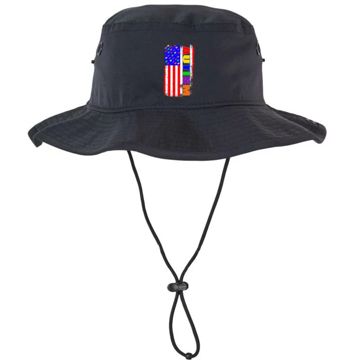 Autism Awareness USA Puzzle Rainbow Flag Legacy Cool Fit Booney Bucket Hat