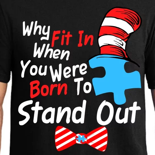 Autism Awareness Why Fit In When You Were Born To Stand Out Puzzle Pajama Set