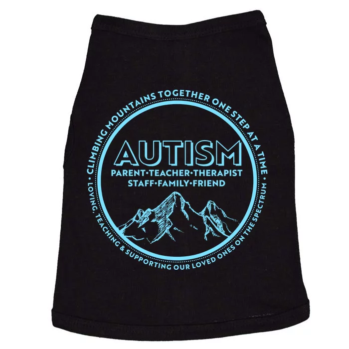 Autism Climbing Mountains Together Doggie Tank