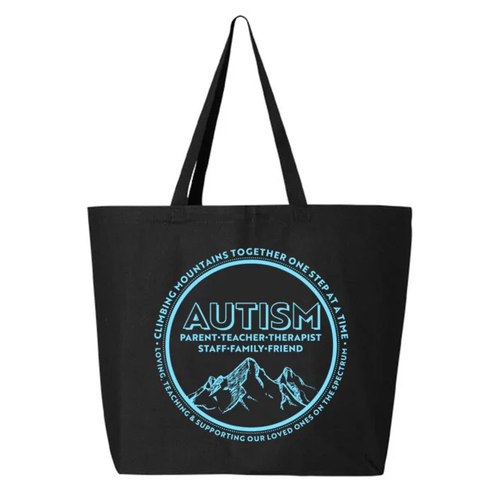 Autism Climbing Mountains Together 25L Jumbo Tote