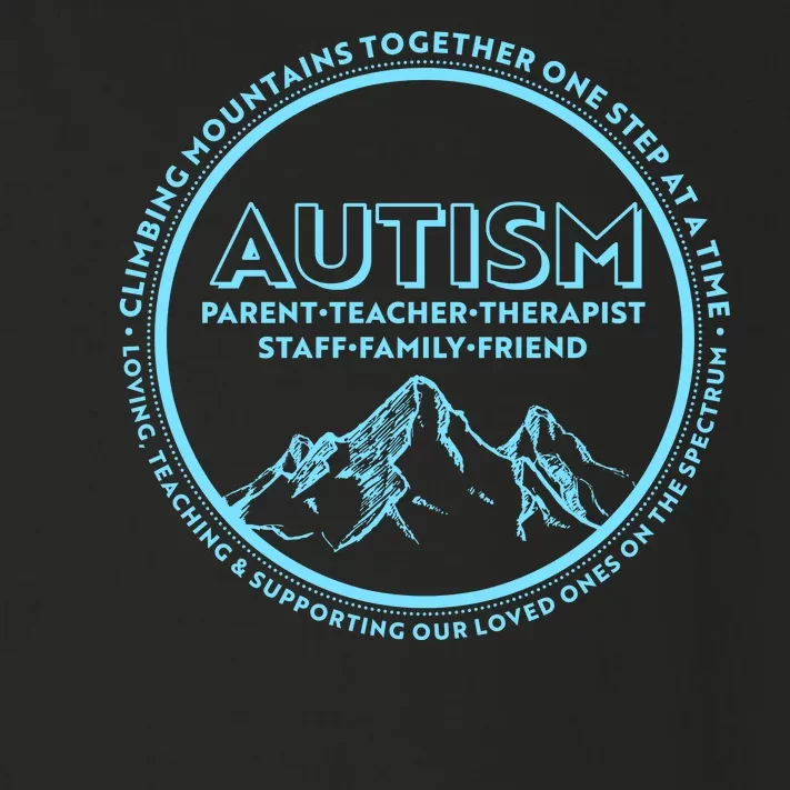 Autism Climbing Mountains Together Toddler Long Sleeve Shirt