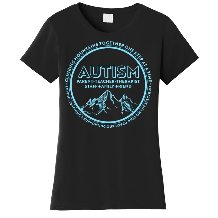 Autism Climbing Mountains Together Women's T-Shirt